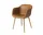 Fiber Armchair Wood Base, cognac/oak