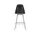 Eames Plastic Counter Stool Low, deep black/chrome