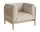 Dive Armchair White Oak, Monza beige / nature leather