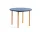 Two-Colour Dining Table Ø105, ochre/blue