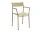 Vev Dining Chair with Armrest, grey beige