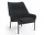 O2 Lounge Chair, soft black textile