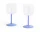 Tint Wine Glass, set of 2, clear and jade light blue