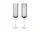 Ripple Champagne Flutes, set of 2, smoked grey