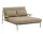 Settle Lounge Bed w. Armrest, Ribbed Weave 5/taupe