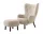 Petra VB3 Lounge Chair and Pouf ATD1, walnut/Karakorum 003