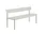 Linear Steel Bench w. Backrest 170 cm, grey