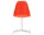 Eames Plastic Side Chair DSL, poppy red / white