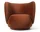 Rico Lounge Chair, Rich Velvet rust