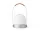 Carrie Portable Lamp Leather Handle, brushed aluminium