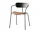 Pavilion AV4 Armchair, black lacquered oak / cognac