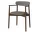 Merge Upholstered Dining Chair with Armrest Dark Oak, steel grey