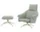 Bascule Lounge Chair Highback & Ottoman, Cento / light lavender / light sage