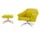 Bascule Lounge Chair Lowback & Ottoman, Iroko 2 / lemon