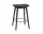 Fiber Stool 65cm Wood Base, black leather