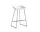 AAS 38 Bar Stool Low Stainless Steel, white