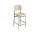 Loft Counter Stool 65 cm, dusty green/oak