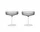 Ripple Champagne Saucers Set of 2, smoked grey
