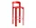 Rey Bar Stool, scarlet red