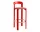 Rey Bar Stool, scarlet red/Steelcut Trio 636