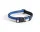 Dogs Collar Flat S/M, off-white/blue