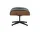 Lounge Chair Ottoman Walnut Natural, Leather Premium F59 jade