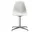 Eames Plastic Side Chair DSL, cotton white/polished aluminum
