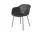 Fiber Armchair Tube Base, black