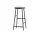 Cornet Bar Stool Low Black Steel, smoked oiled oak