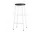 Cornet Bar Stool High Cream White Steel, smoked oiled oak