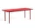 Two-Colour Dining Table 200 cm, maroon red/red
