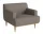 Dover Armchair, oiled oak / Freya grey brown