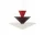 Gio LN14 Chandelier, vermilion red/dark burgundy/ecru white