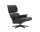 Eames Lounge Chair Chestnut Black, Leather Premium F66 nero