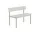 Linear Steel Bench w. Backrest 110 cm, grey