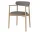 Merge Upholstered Dining Chair with Armrest White Oak, steel grey