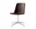 Rely Side Chair HW11, polished aluminium / burnt umber