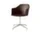 Rely Armchair HW38, polished aluminium / burnt umber