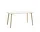 CPH Deux 210 Table L140, pearl white/beech