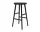 Flor Bar Stool 77 cm, black oak / black leather
