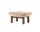 Brasilia Ottoman, Sheepskin nature/dark stained oak