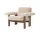 Brasilia Lounge Chair Low Back, Sheepskin nature/walnut