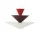 Gio LN15 Chandelier, vermilion red/dark burgundy/ecru white