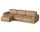 Núvol Sofa 3 Modules With Small Corner and Chaise Longue Left, light cognac