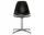 Eames Plastic Side Chair DSL, deep black/polished aluminum