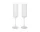 Ripple Champagne Flutes, frosted