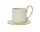Flow Mug with Saucer, off-white speckle