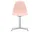 Eames Plastic Side Chair DSL, pale rose / polished aluminum