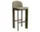Chisel 35 Bar Stool H75, green umber lacquered beech / Linara 313