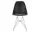 Eames Plastic Side Chair DSR RE, deep black/chrome